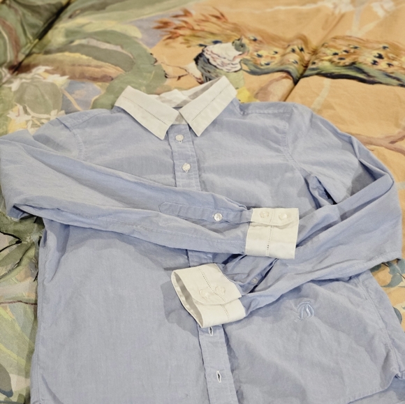 Draper James contrast collar classic button down - Picture 3 of 4